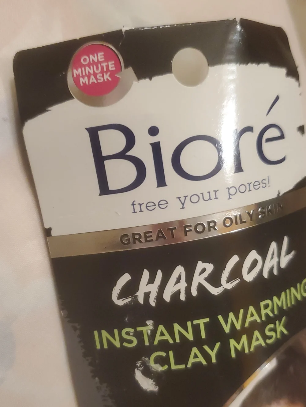 Biore Charcoal Instant Warming Clay Mask Pack of 4 Single Use New